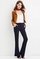 Forever21 Women's  Navy Texture Flared Pants