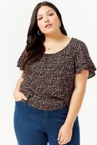 Forever21 Plus Size Ditsy Floral Print Top