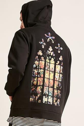 Forever21 Mucha Mosaic Graphic Hoodie