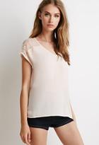 Forever21 Lace-paneled Dolman Top