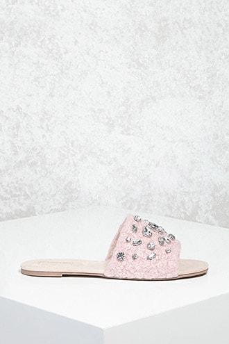 Forever21 Faux Shearling Slides