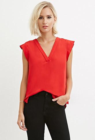 Forever21 Split-neck Top