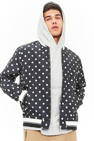Forever21 Polka Dot Bomber Jacket
