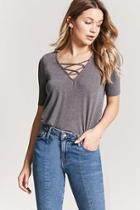 Forever21 Strappy Curved Hem Tee