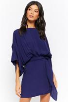 Forever21 Open-shoulder Kimono Sleeve Mini Dress