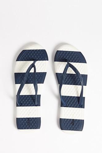 Forever21 Qupid Striped Sole Flip Flops