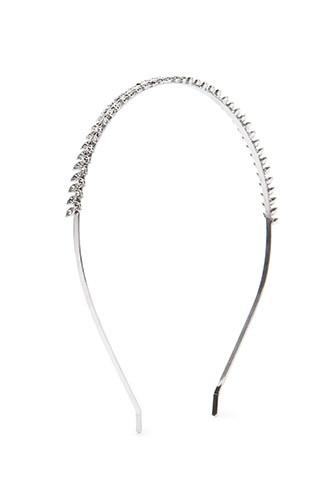 Forever21 Rhinestone Leaf Headband (silver)