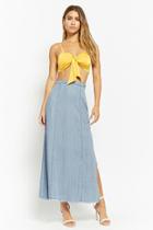 Forever21 Flared Chambray Maxi Skirt