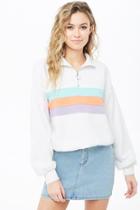 Forever21 Striped Pull-ring Pullover