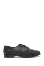 Forever21 Women's  Black Faux Leather Oxfords