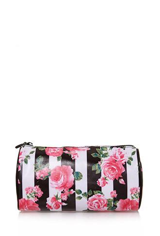 Forever21 Rose Print Cosmetic Pouch