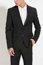 21 Men Men's  Black Two-button Suit Jacket