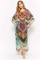 Forever21 Colorful Ornate Print Kaftan Dress