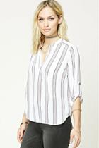 Forever21 Contemporary Striped Woven Top
