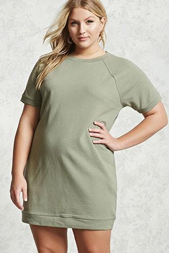 Forever21 Plus Size Knit Sweatshirt Dress
