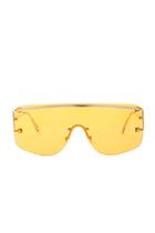 Forever21 Premium Rimless Metal-trim Sunglasses