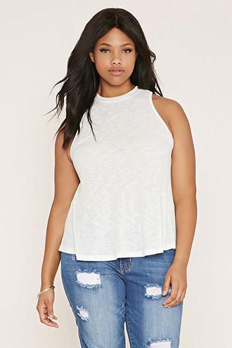 Forever21 Plus Women's  Plus Size High-neck Tank