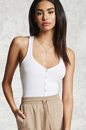 Forever21 Ribbed Racerback Tank Top