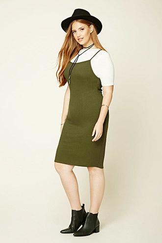 Forever21 Plus Women's  Plus Size Midi Combo Dress