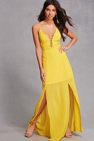Forever21 Chiffon Strappy-back Maxi Dress