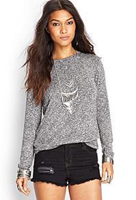 Forever21 Marled Knit Top