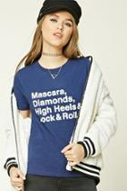Forever21 Mascara Diamonds Graphic Tee