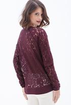 Forever21 Contemporary Lace Raglan Sweatshirt