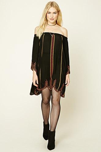 Forever21 Embroidered Swing Dress