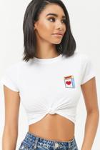 Forever21 Amore Graphic Cropped Tee