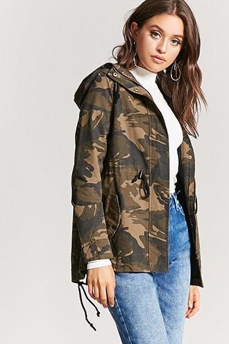 Forever21 Camo Print Cargo Jacket