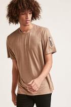 Forever21 Faux Suede Utility-pocket Tee
