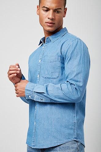 Forever21 Pocket Chambray Shirt