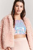 Forever21 Iridescent Sequin Halter Crop Top