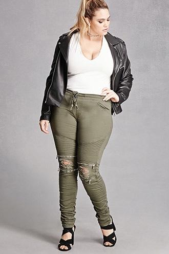 Forever21 Plus Size Moto Skinny Jeans