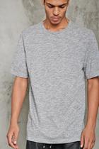 21 Men Men's  Heather Grey Textured Heathered Pocket Tee