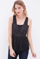Forever21 Contemporary Floral Babydoll Top