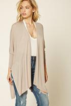 Love21 Women's  Contemporary Side-slit Cardigan