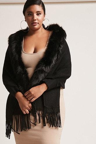 Forever21 Plus Size May Logan Faux Fur Cardigan
