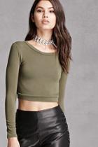 Forever21 Stretch-knit Crop Top