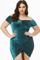 Forever21 Plus Size Metallic Ruched Mini Dress