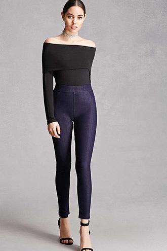 Forever21 Cotton-blend Denim Leggings