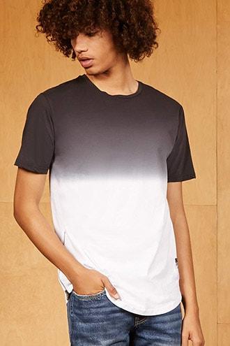 Forever21 Reason Ombre Zip-hem Tee