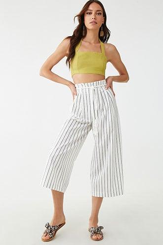 Forever21 Striped Rope Belt Culottes
