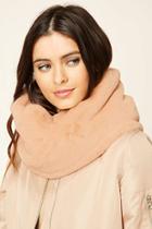 Forever21 Pink Faux Fur Infinity Scarf