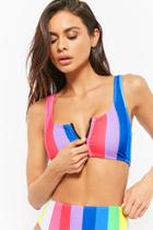 Forever21 Multicolored Stripe Bikini Top