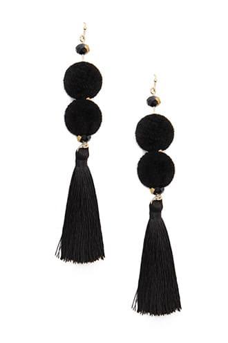 Forever21 Pom Pom Tassel Earrings