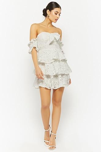 Forever21 Tiered Off-the-shoulder Lace Dress