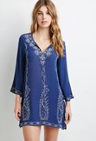 Forever21 Embroidered Gauze Tunic