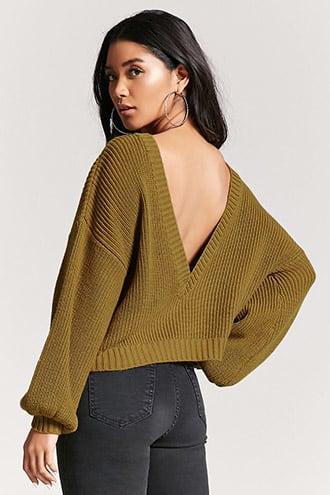 Forever21 Ribbed V-back Top