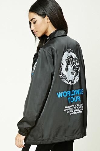 Forever21 Worldwide Tour Satin Jacket